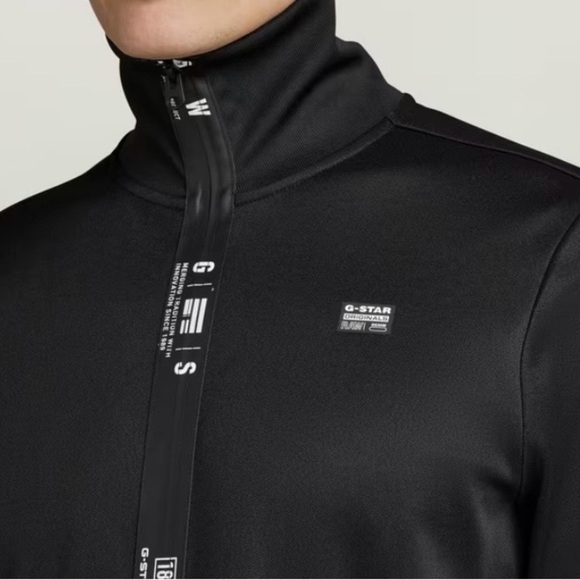 G-Star Aichesal Or Slim Tracktop Sweat zip up size Small black and white - Picture 5 of 15